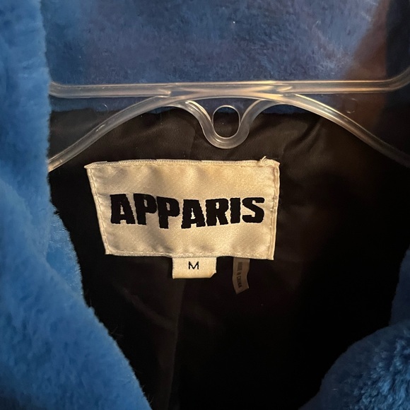 APPARIS Tukio Faux Fur Jacket in Vivid Blue - Picture 4 of 13